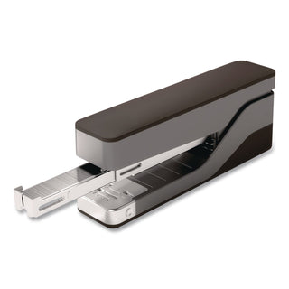 Desktop Aluminum Half Strip Stapler, 25-Sheet Capacity, Gray/Black