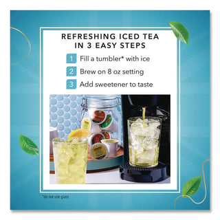 Tea K-Cups, Lemon Ginger, 0.11 oz K-Cups, 24/Box