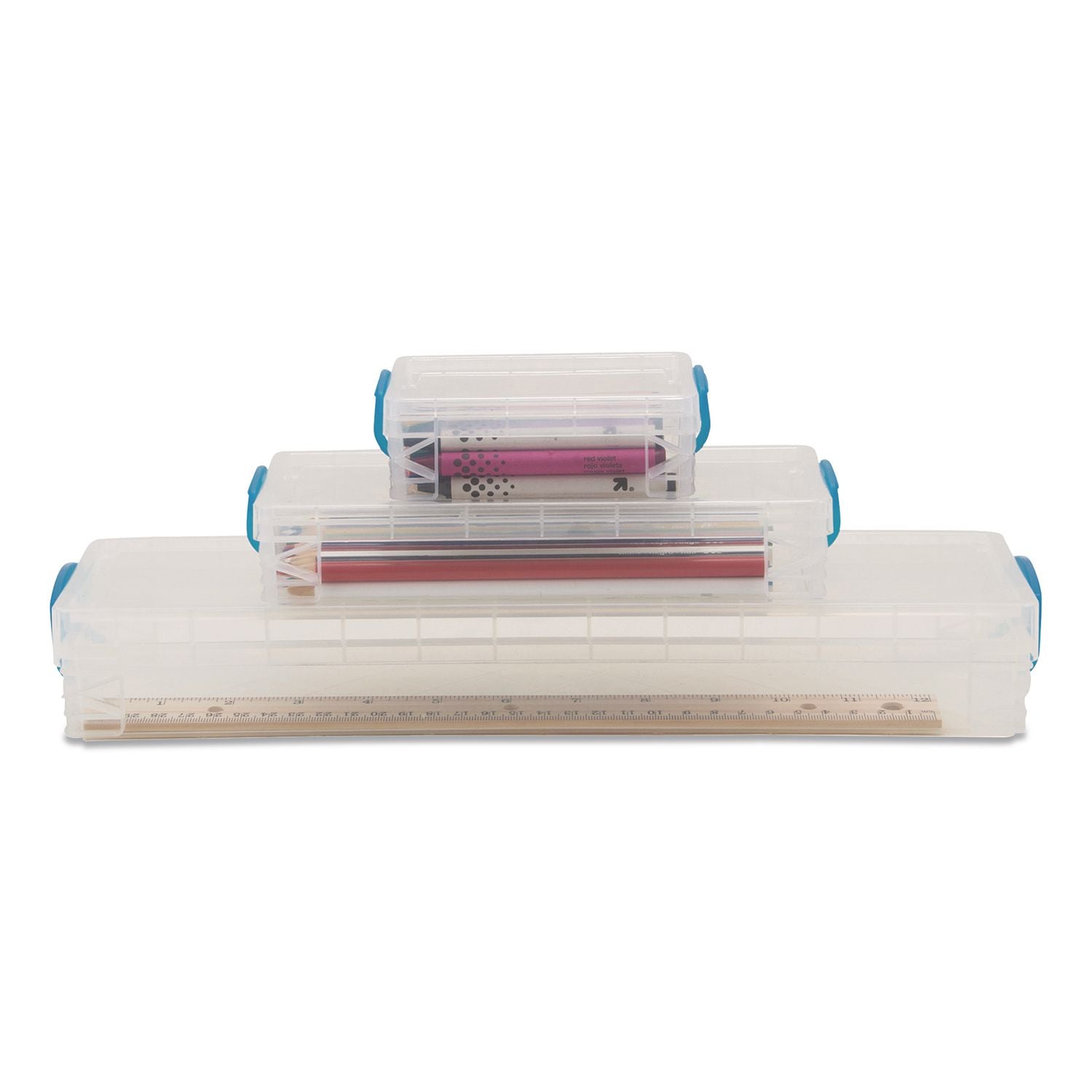 Advantus Super Stacker School Kit - Snap-tight Closure - Heavy Duty - Stackable - Plastic - Transparent - For Pen/Pencil, Marker, Crayon, Ruler, Office, School, Home, Paper Clip, Rubber Band, Craft Supplies, Storage, ... - 1 Each
