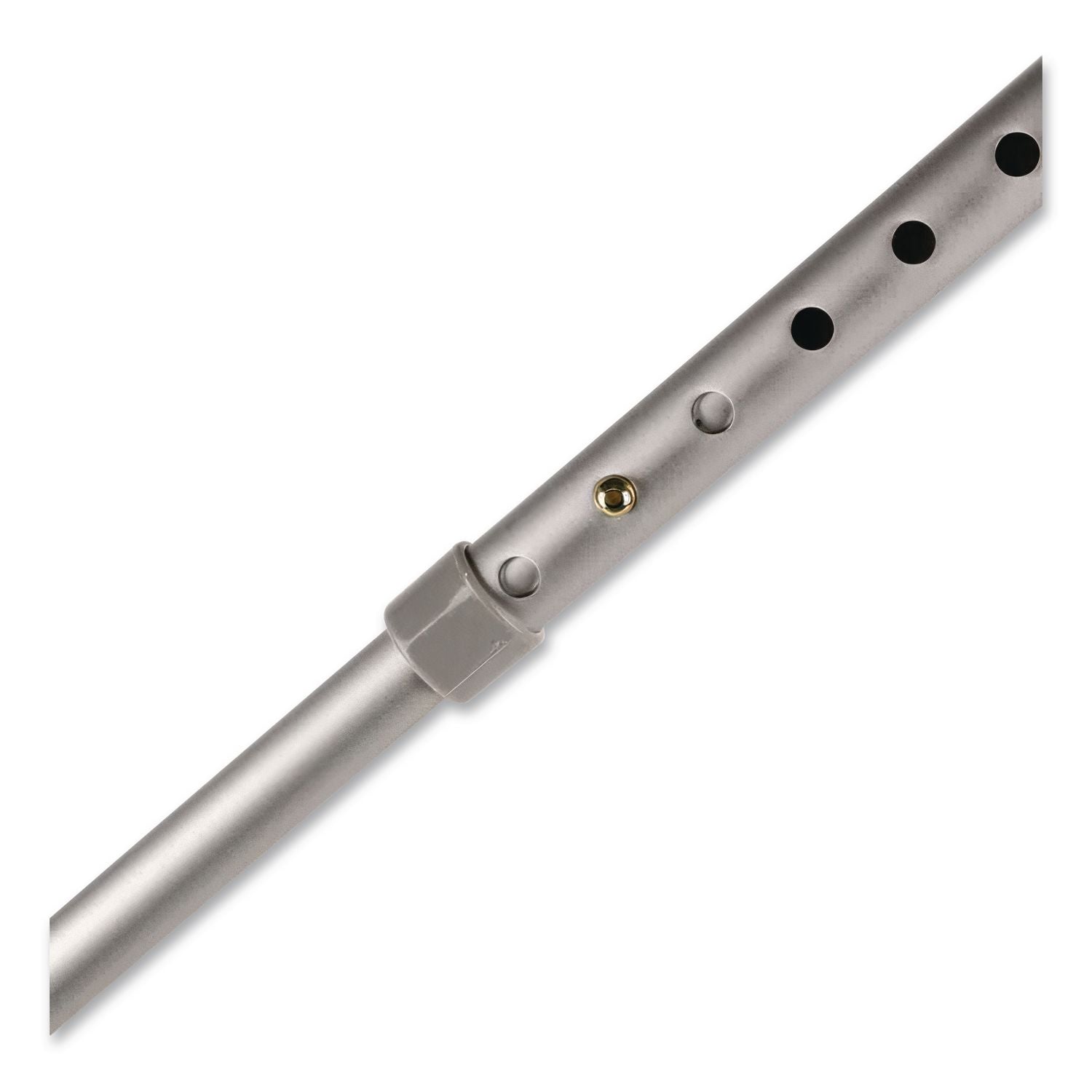 Telescopic Ergo Dust Pan with Broom, 12" Wide, 34" to 44" Pan, 47" to 57" Broom, Metal/Vinyl/Cotton, Black/Silver/Red