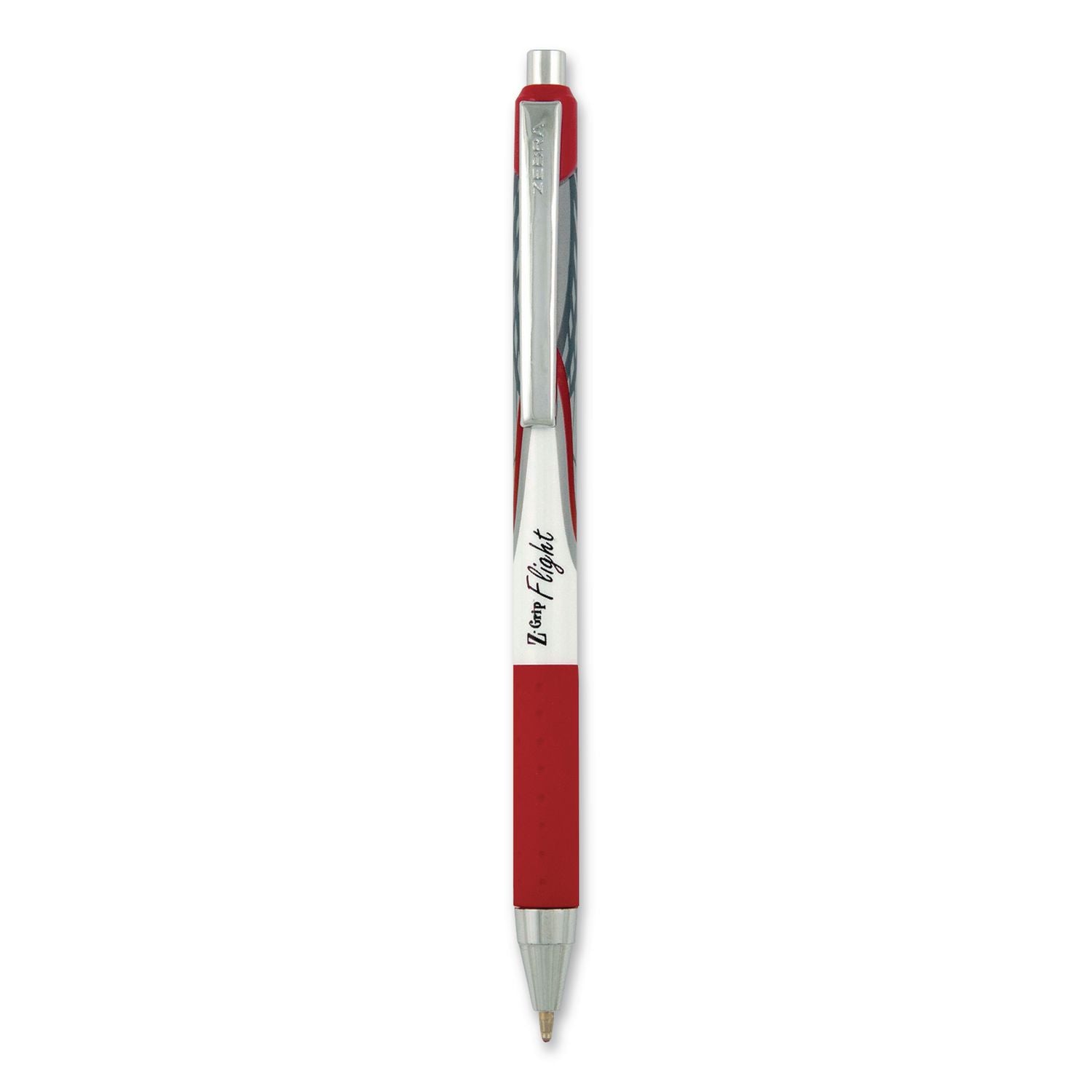 Zebra Pen Z-Grip Flight Retractable Pens - Bold Pen Point - 1.2 mm Pen Point Size - Retractable - Red - 1 Dozen