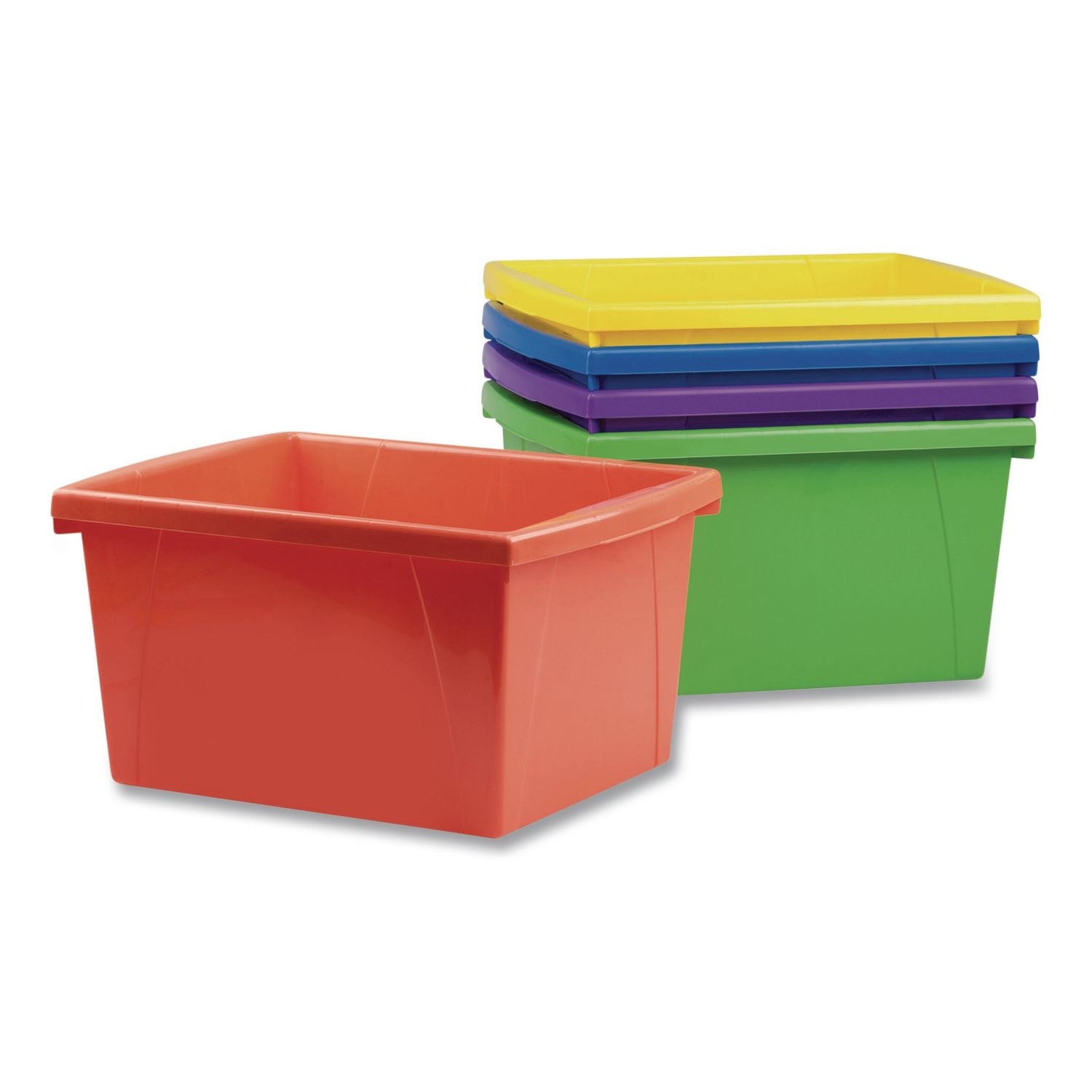 Storage Bins, 4 gal, 10 x 12.63 x 7.75, Randomly Assorted Colors