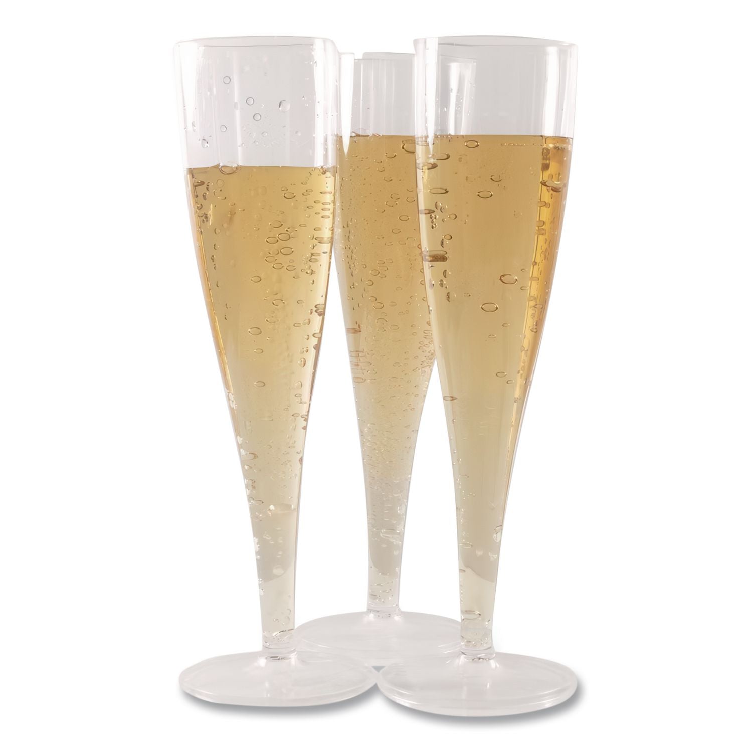 Plastic Champagne Glasses, 5 oz, Clear, 10/Pack