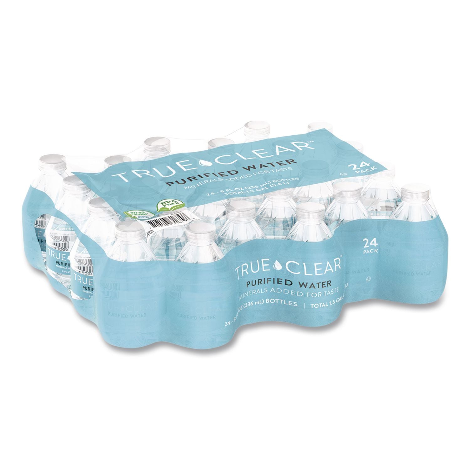 Purified Bottled Water, 8 oz Bottle, 24 Bottles/Carton, 182 Cartons/Pallet
