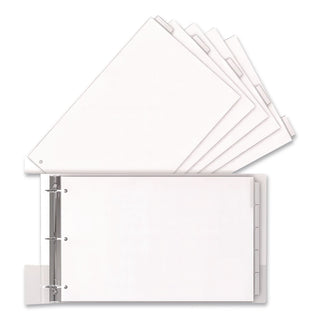 EasyFit 5-Tab Legal Size Index Dividers - 5 x Divider(s) - 5 Tab(s) - 5 Tab(s)/Set - 8.5" Divider Width x 14" Divider Length - Legal - 3 Hole Punched - White Divider - Clear Plastic Tab(s) - Recycled - Hole Reinforcement, Punched - 5 / Set