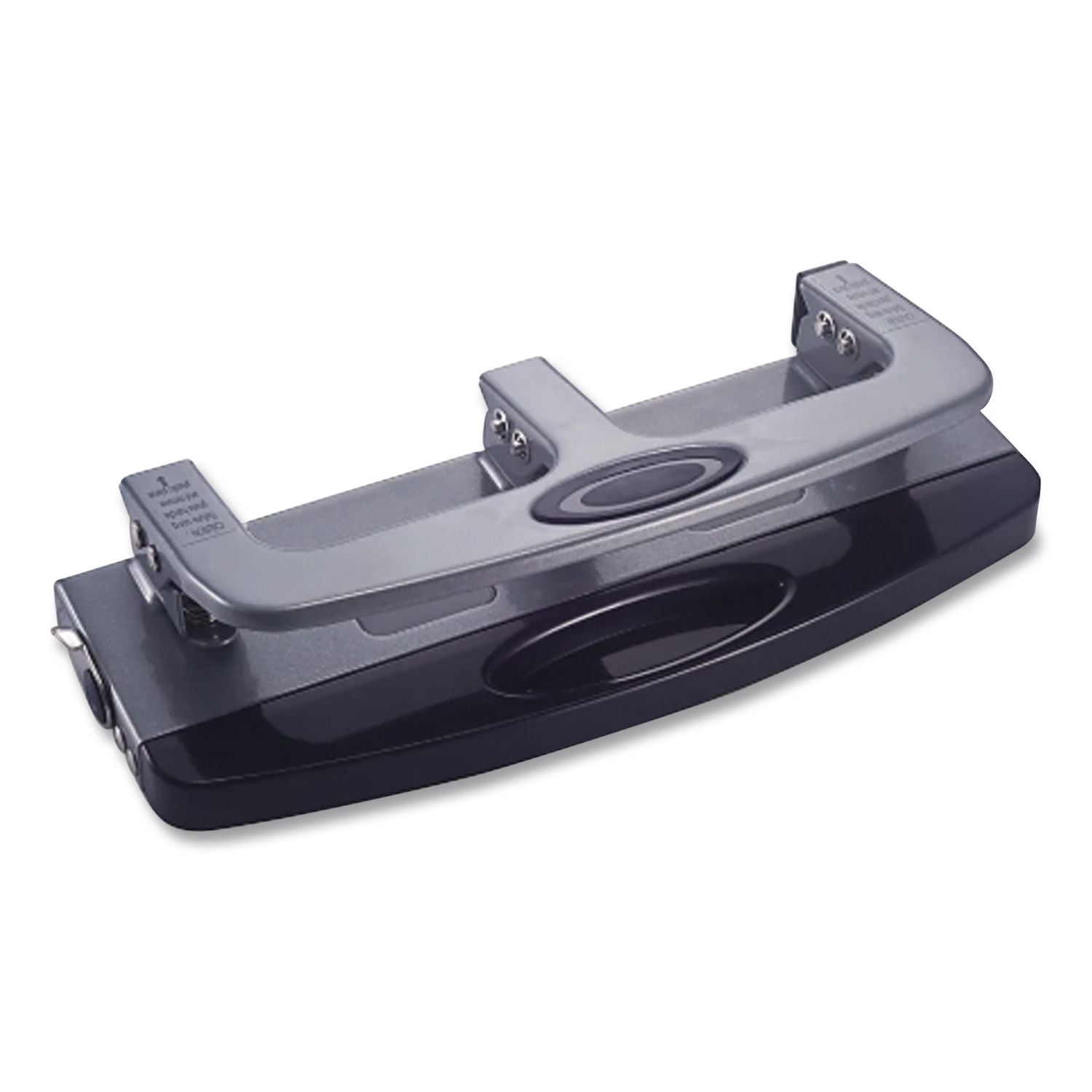 Officemate Deluxe 3-Hole Punch - 3 Punch Head(s) - 20 Sheet of 20lb Paper - 9/32" Punch Size - Silver