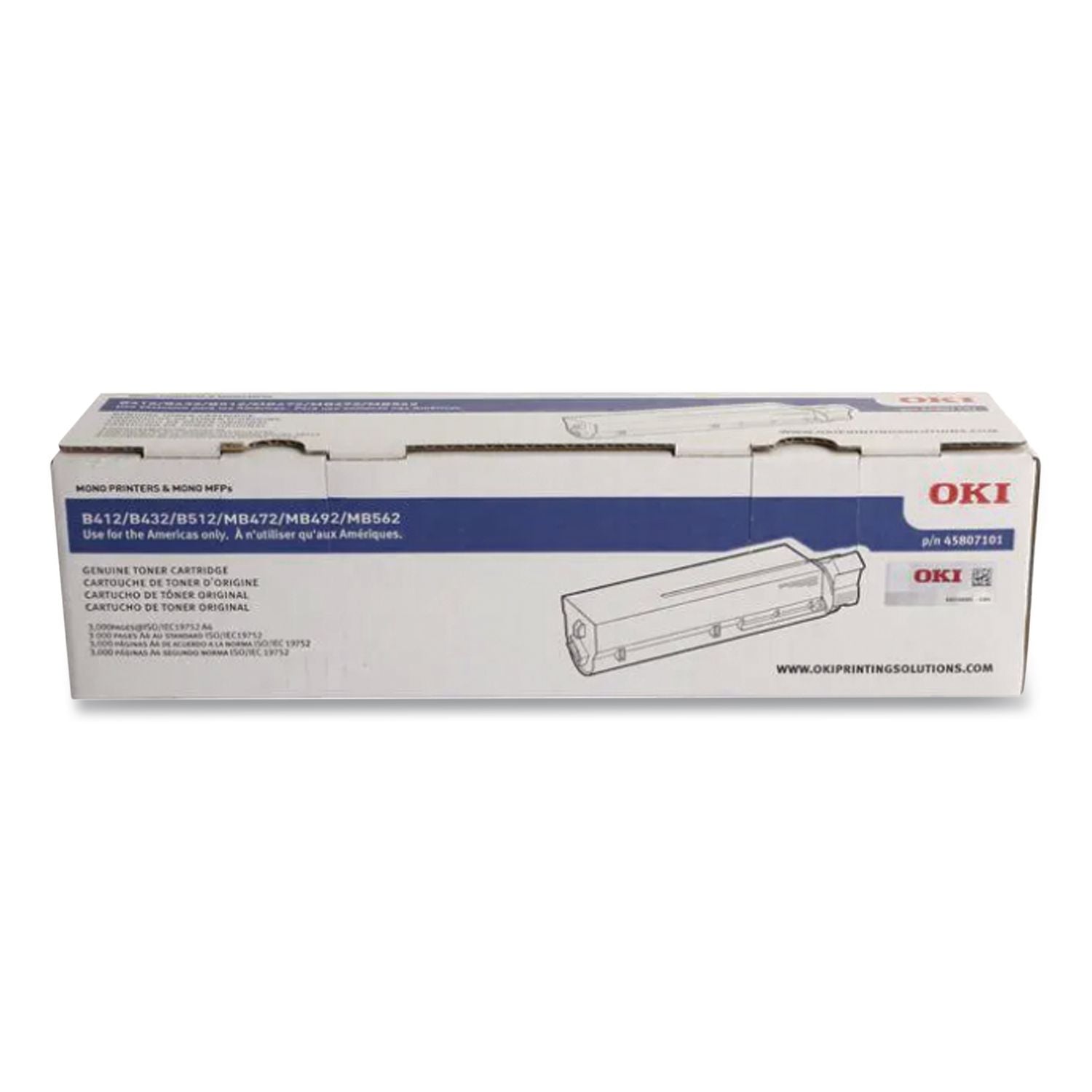 Oki Original Toner Cartridge - LED - 3000 Pages - Black - 1 Each