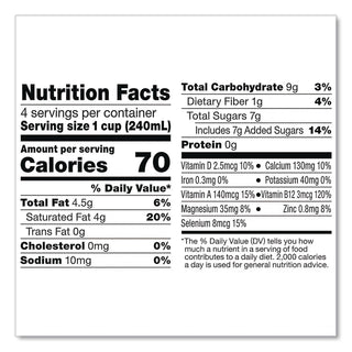 Coconut Milk, Original, 32 oz Aseptic Box