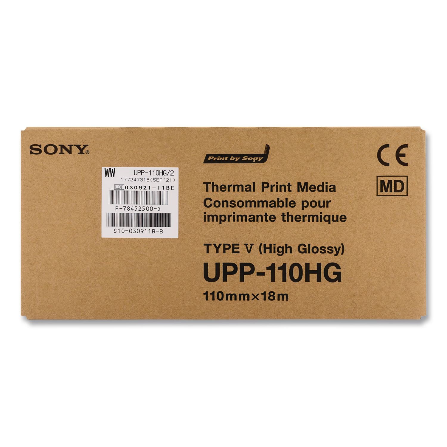 High-Resolution Thermal Paper Roll, 4.33" x 59.06 ft, White, 10/Box