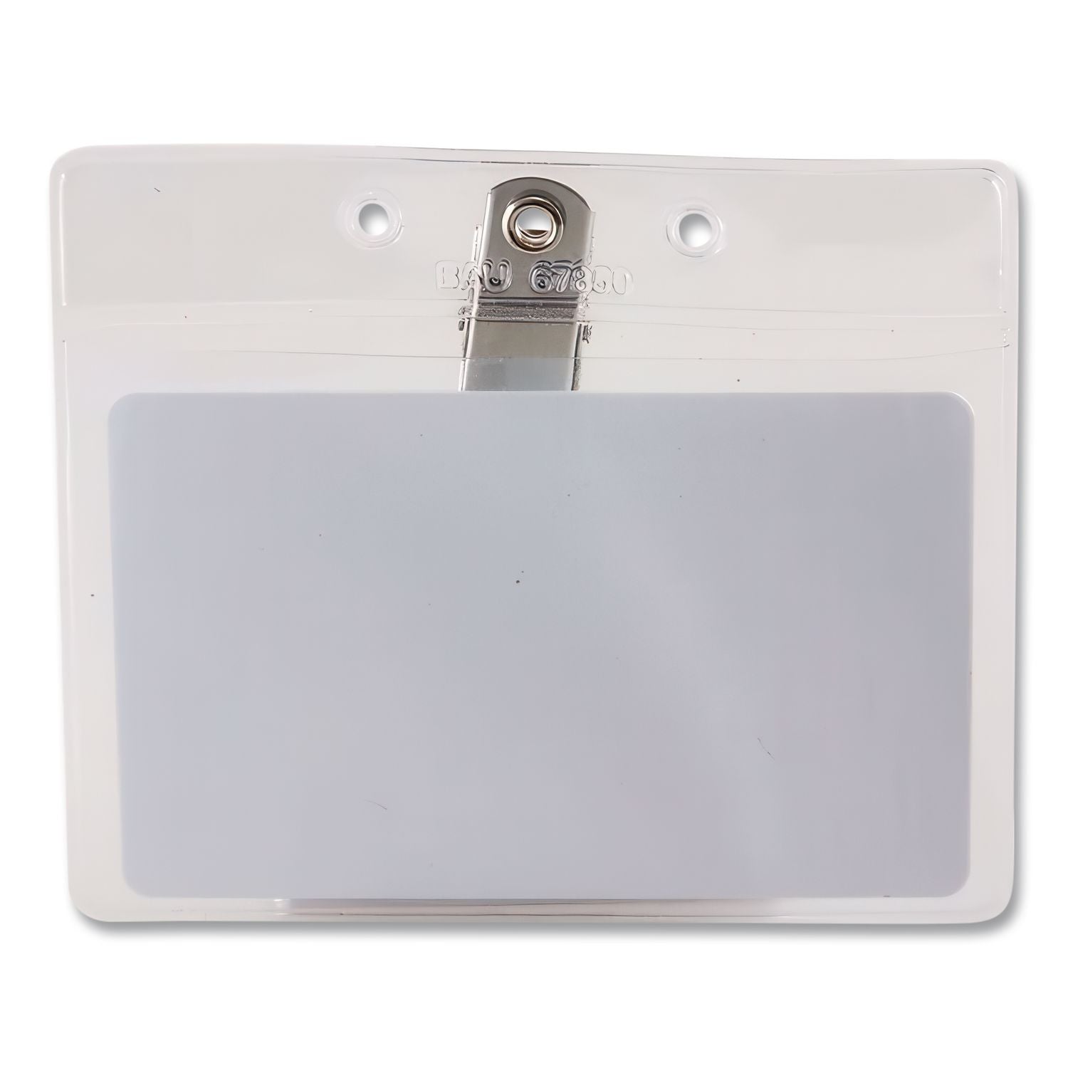 SICURIX Badge Holder, Horizontal, 2.5 x 3.5, Clear, 50/Box