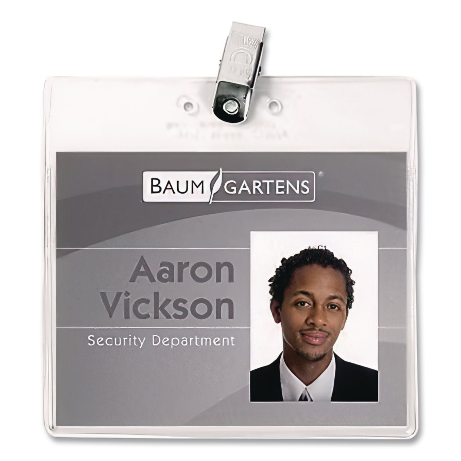 SICURIX Badge Holder, Horizontal, 2.5 x 3.5, Clear, 50/Box