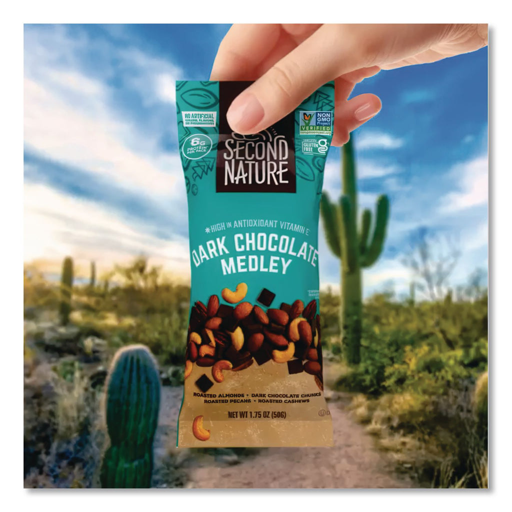 Deluxe Mixed Nut Medley, Dark Chocolate , 1.75 oz Bag, 12/Box