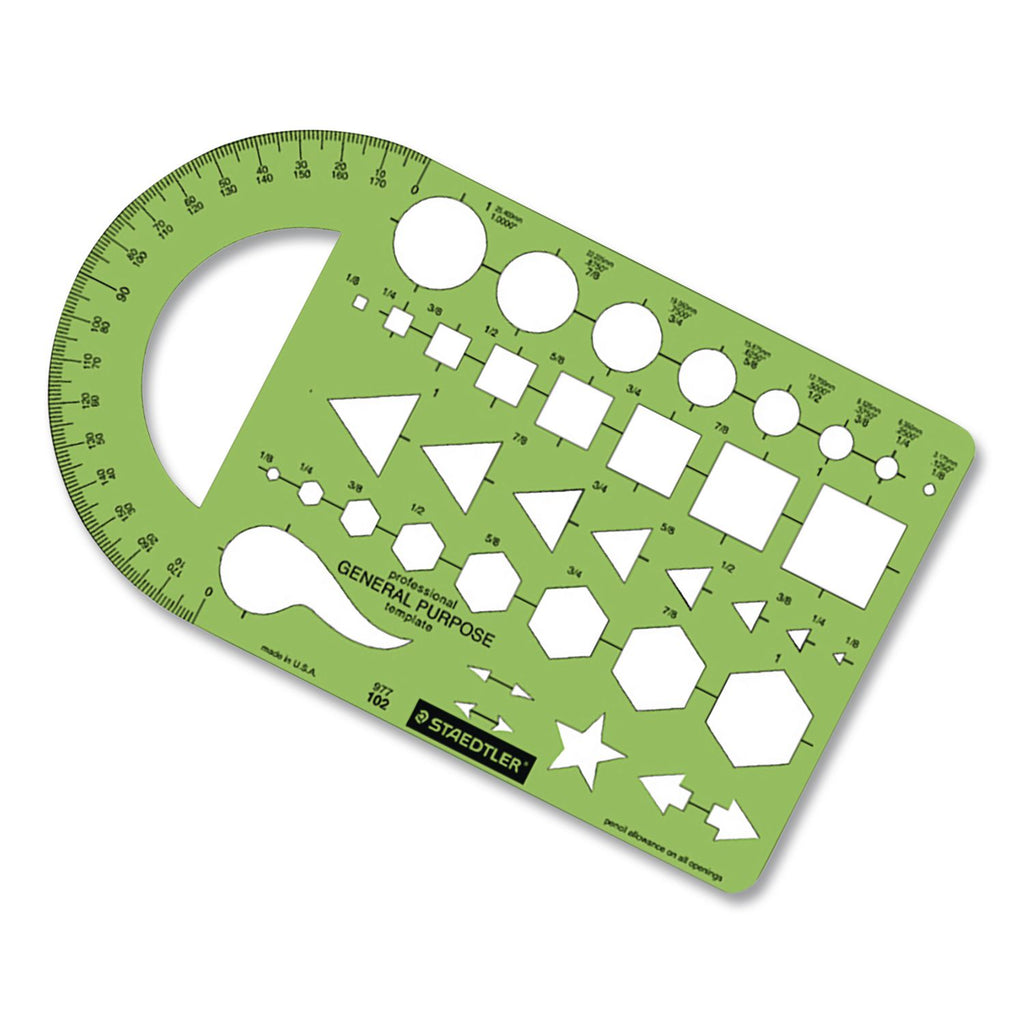 Templates, 40 Geometric Shapes, 5.5 x 9.5, Green
