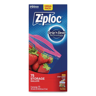 Seal Top Bags, 1 gal, 10.75" x 10.56, Clear, 75/Box