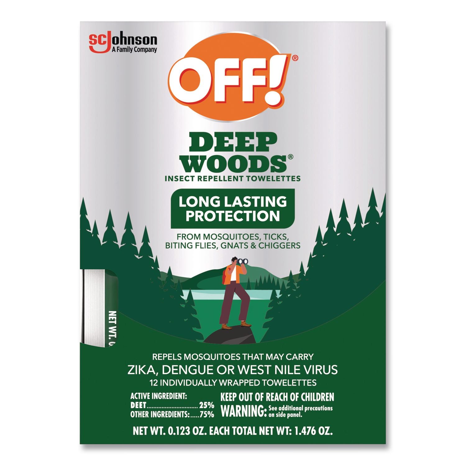 Deep Woods Towelettes, 12/Box, 12 Boxes/Carton