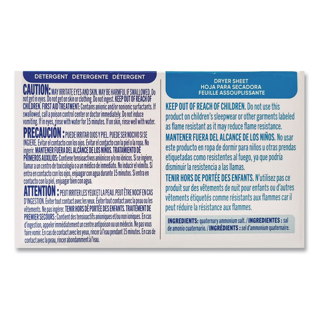 Free Clear HE Liquid Laundry Detergent/Dryer Sheet Dual Vend Pack, 100/Ctn