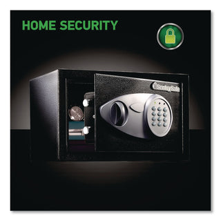 X055 Digital Security Safe, 0.58 cu ft, 13.8 x 10.6 x 8.7, Black/Silver