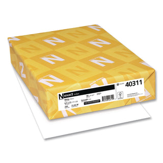 Exact Index Paper - 94 Brightness - 8 1/2" x 11" - 90 lb Basis Weight - Smooth - 4 / Carton - Durable, Acid-free - White