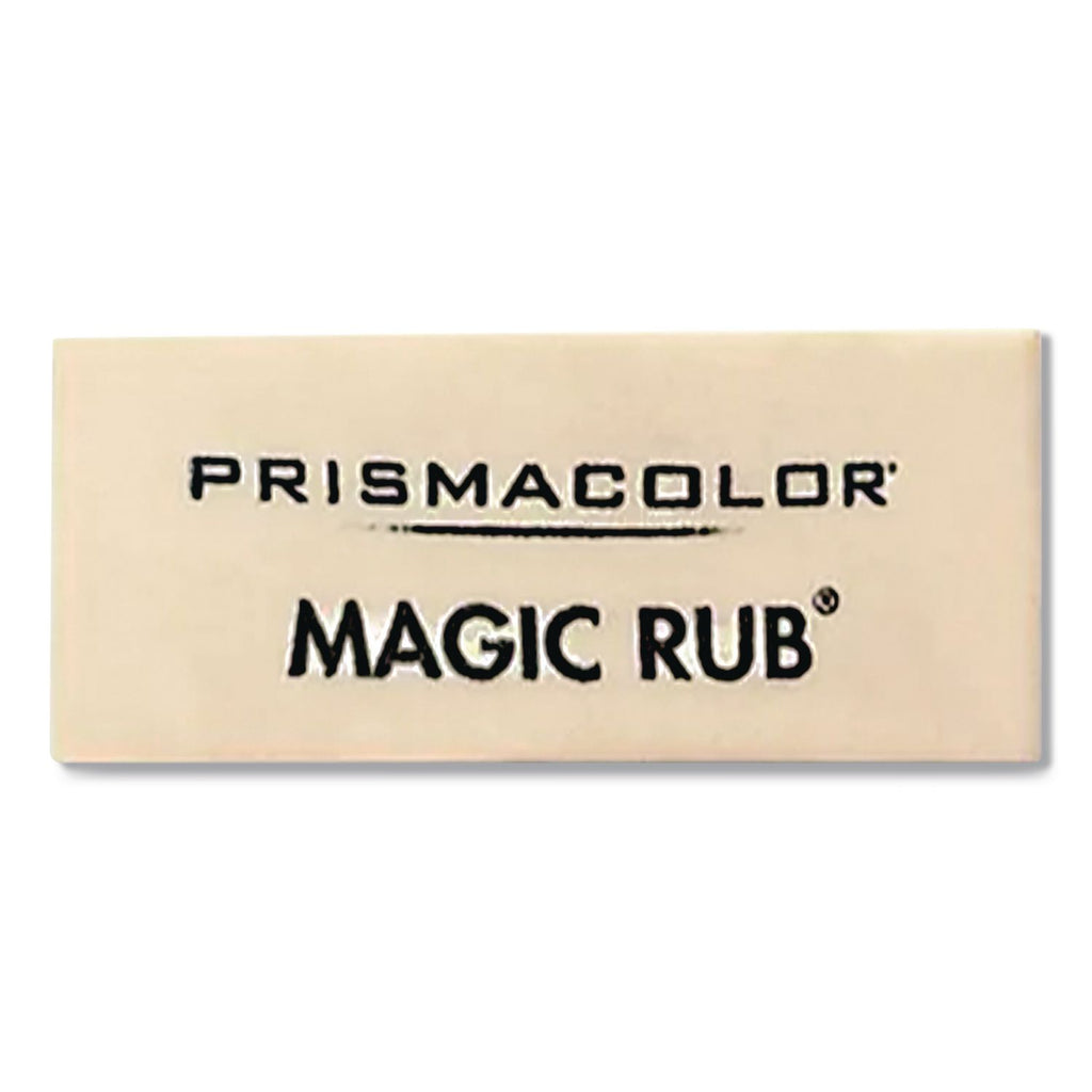MAGIC RUB Eraser, For Pencil/Ink Marks, Rectangular Block, Medium, Off White, Dozen