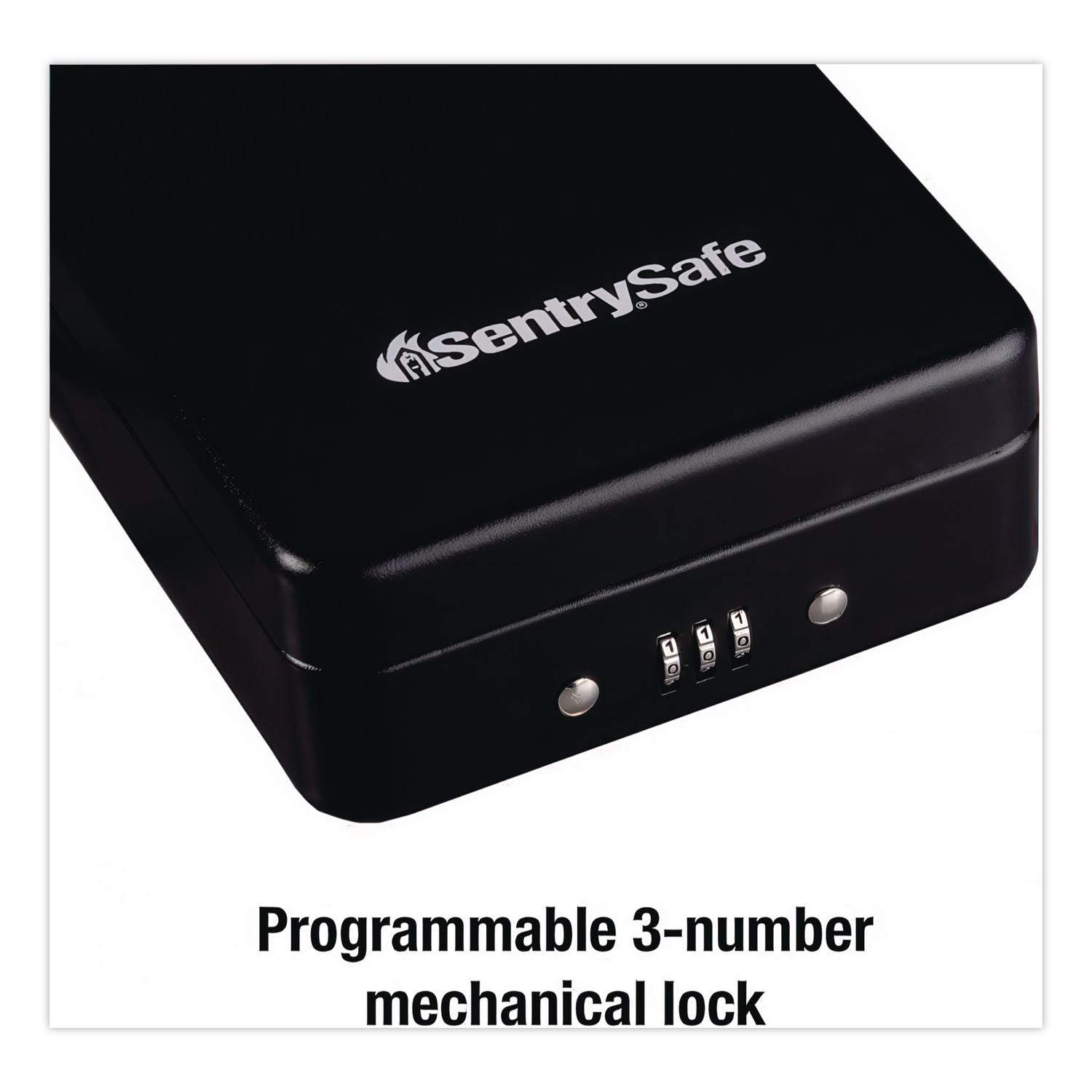 P005C Portable Combination-Lock Security Safe, 0.05 cu ft, 5.9 x 8 x 2.6, Black