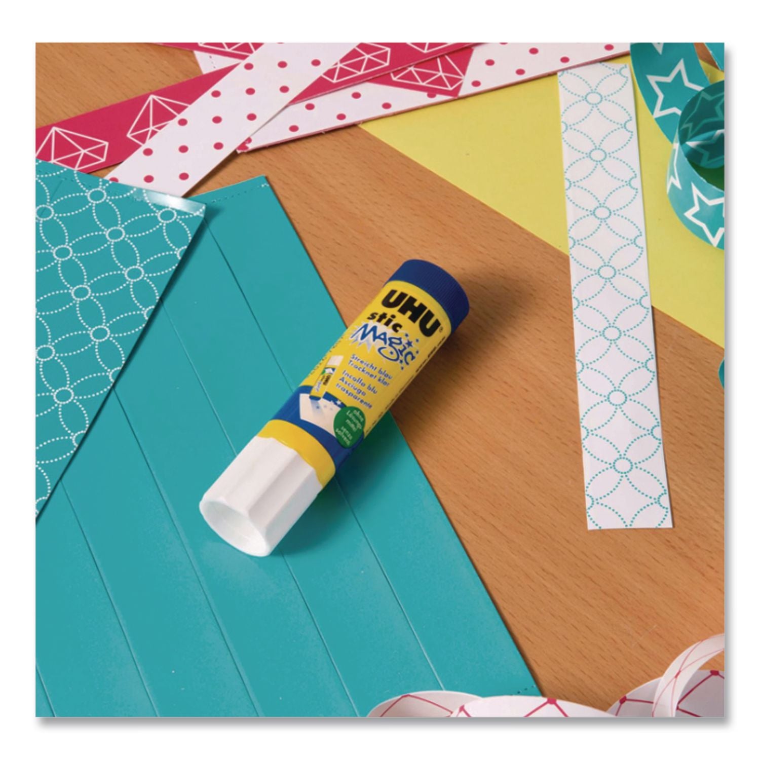 Stic Permanent Glue Stick, 1.41 oz, Applies Blue, Dries Clear