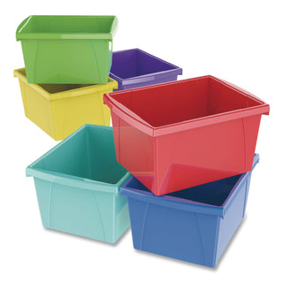 Storage Bins, 4 gal, 10 x 12.63 x 7.75, Randomly Assorted Colors