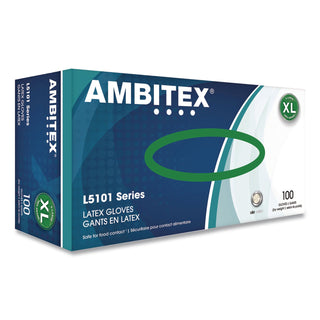 L5101 Series Powdered Latex Gloves, 4 mil, X-Large, Cream, 100/Box