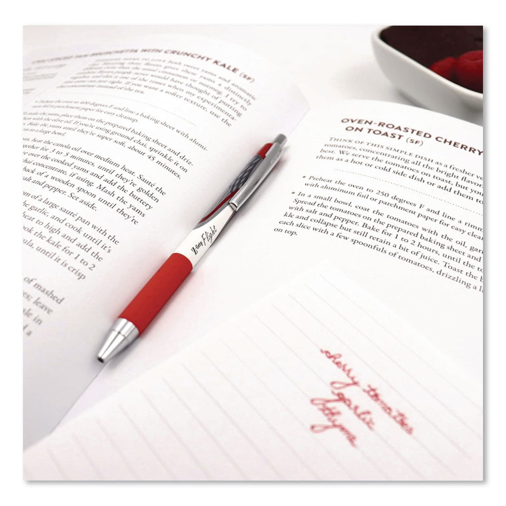 Zebra Pen Z-Grip Flight Retractable Pens - Bold Pen Point - 1.2 mm Pen Point Size - Retractable - Red - 1 Dozen