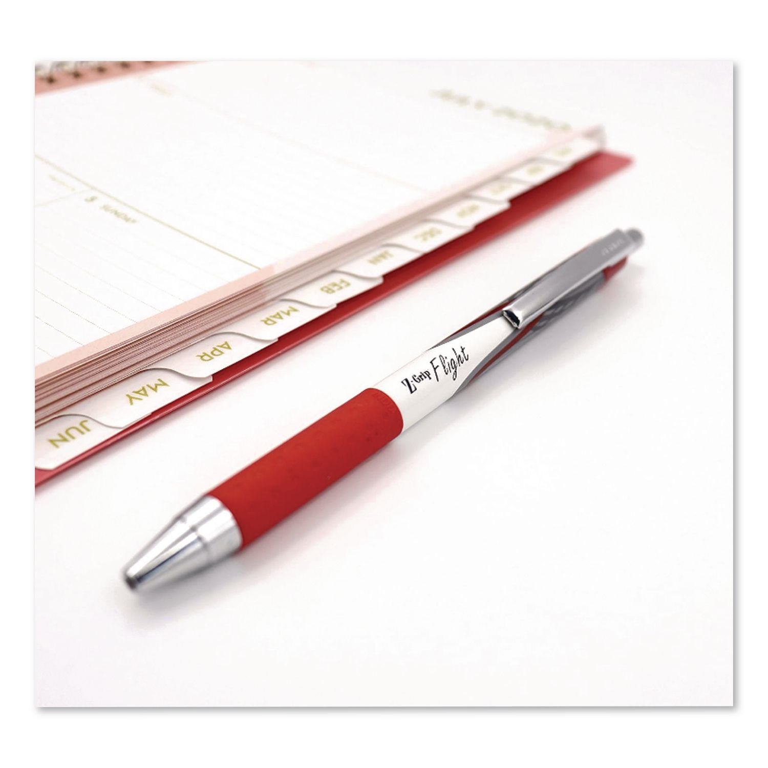 Zebra Pen Z-Grip Flight Retractable Pens - Bold Pen Point - 1.2 mm Pen Point Size - Retractable - Red - 1 Dozen