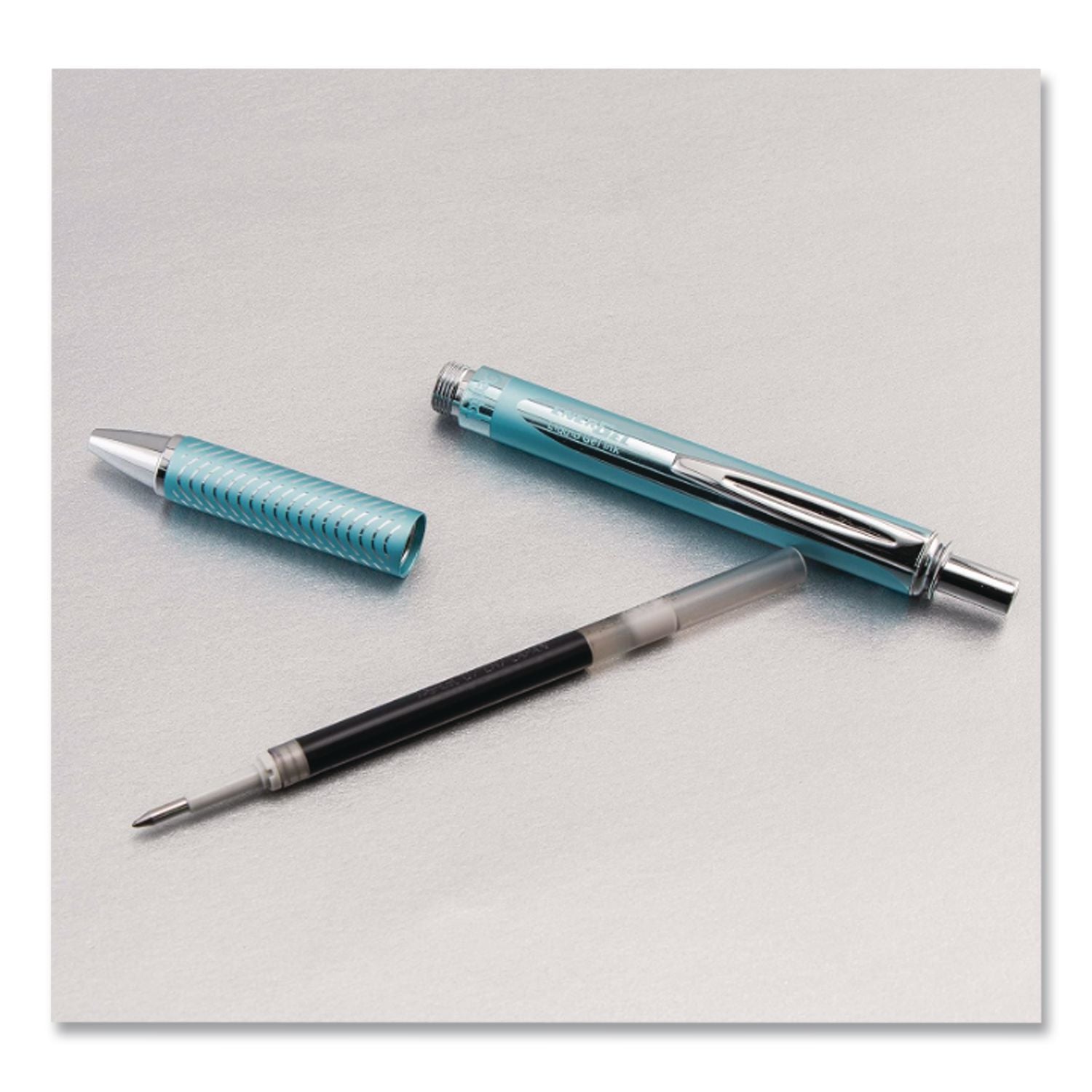 EnerGel EnerGel Alloy Gel Pen - Medium Pen Point - 0.7 mm Pen Point Size - Refillable - Retractable - Black Gel-based Ink - Aluminum Alloy Barrel - 1 / Pack