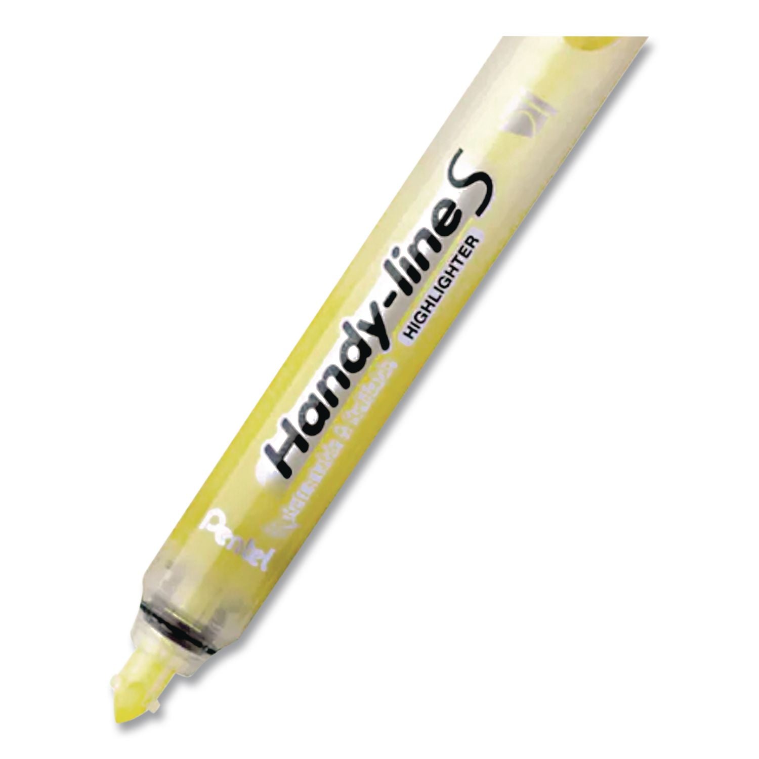 Ultra-Slim Handy-line S Retractable/Refillable Highlighters, Assorted Ink Colors, Chisel Tip, Assorted Barrel Colors, 4/PK
