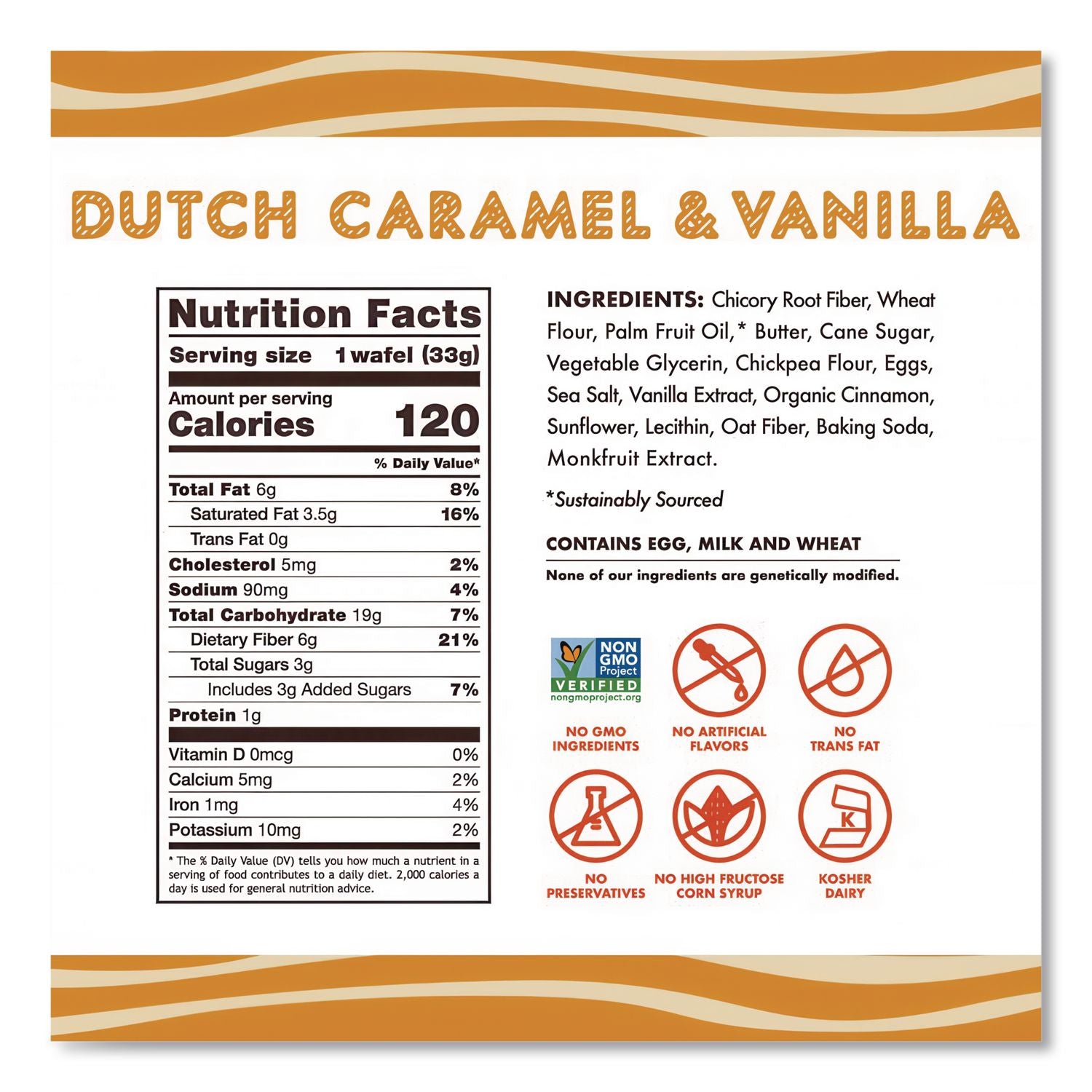 Wafels - Single Serve, Dutch Caramel and Vanilla, 1.16 oz Pack, 12/Box