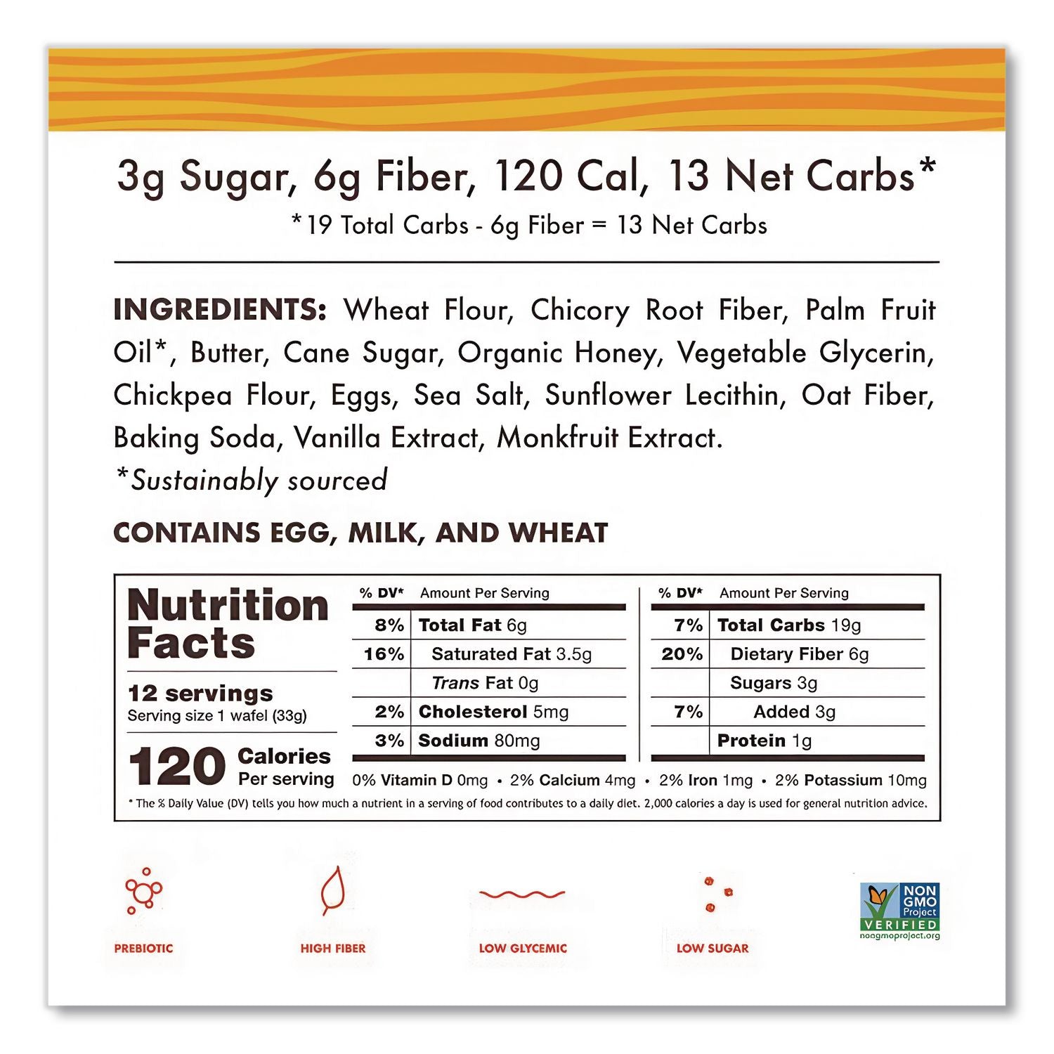 Wafels - Single Serve, Honey and Oats, 1.16 oz Pack, 12/Box