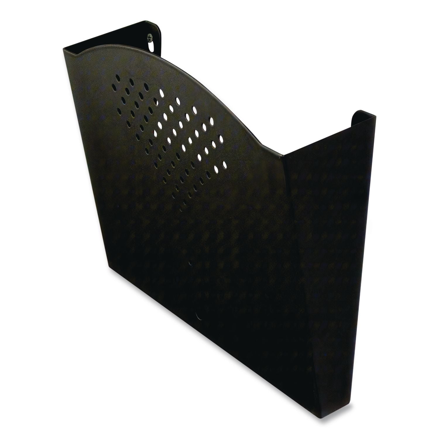 Safco Single Steel Wall Pocket - 1 Pocket(s) - 8.5" Height x 15" Width x 3" Depth - Mar Resistant, Durable, Sturdy - Powder Coated - Black - Steel - 1 Each