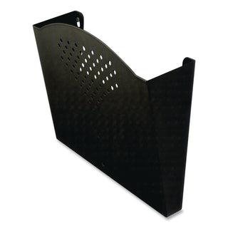 Safco Single Steel Wall Pocket - 1 Pocket(s) - 8.5" Height x 15" Width x 3" Depth - Mar Resistant, Durable, Sturdy - Powder Coated - Black - Steel - 1 Each