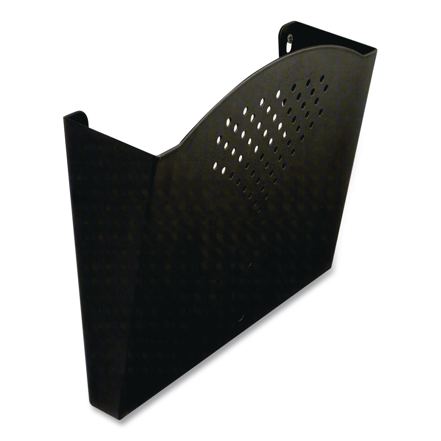 Safco Single Steel Wall Pocket - 1 Pocket(s) - 8.5" Height x 15" Width x 3" Depth - Mar Resistant, Durable, Sturdy - Powder Coated - Black - Steel - 1 Each