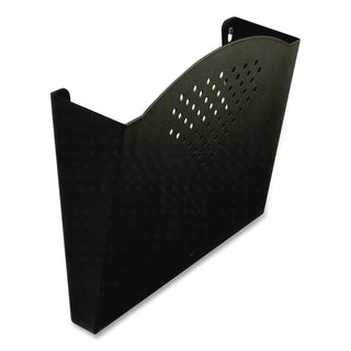 Safco Single Steel Wall Pocket - 1 Pocket(s) - 8.5" Height x 15" Width x 3" Depth - Mar Resistant, Durable, Sturdy - Powder Coated - Black - Steel - 1 Each