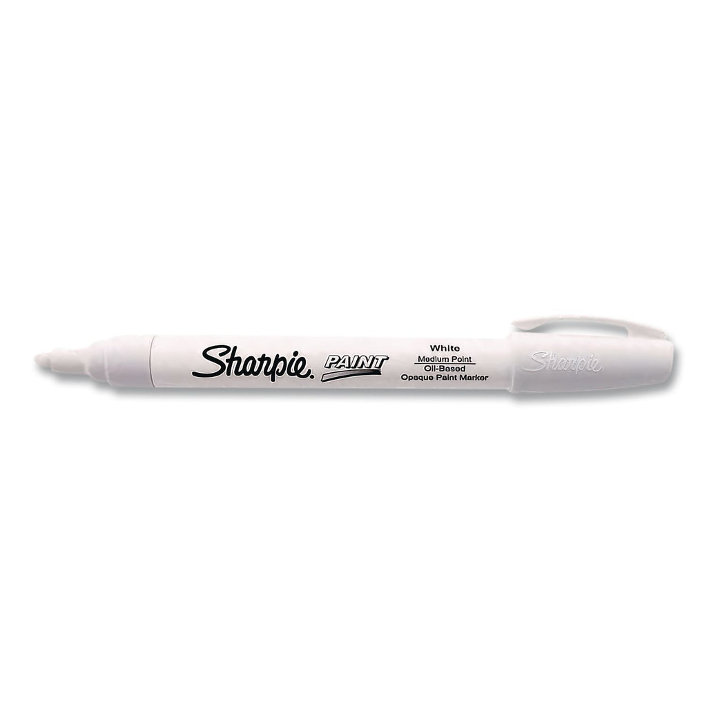 Permanent Paint Marker, Medium Bullet Tip, White, 2/Pack