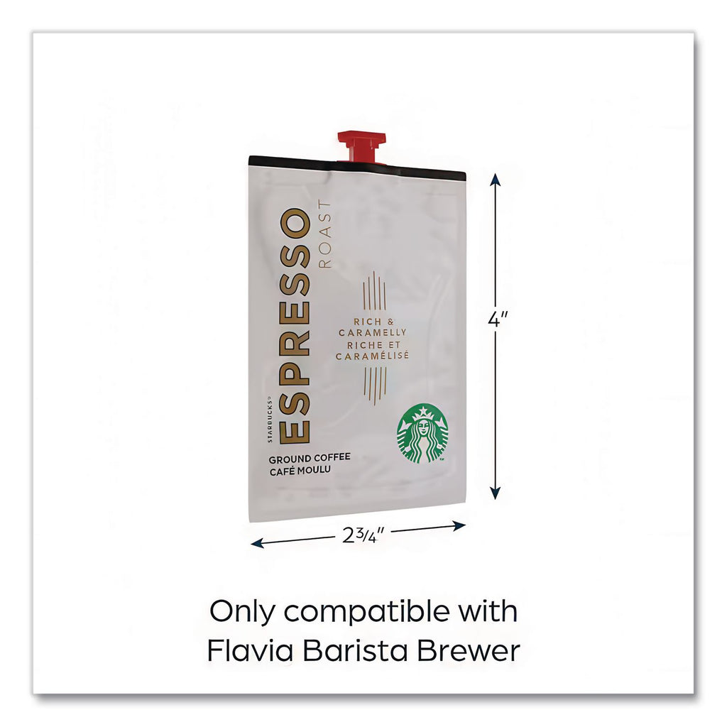 FLAVIA Coffee Freshpacks, Espresso Dark Roast, 0.25 oz Freshpack, 72/Carton