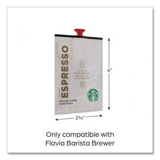 FLAVIA Coffee Freshpacks, Espresso Dark Roast, 0.25 oz Freshpack, 72/Carton
