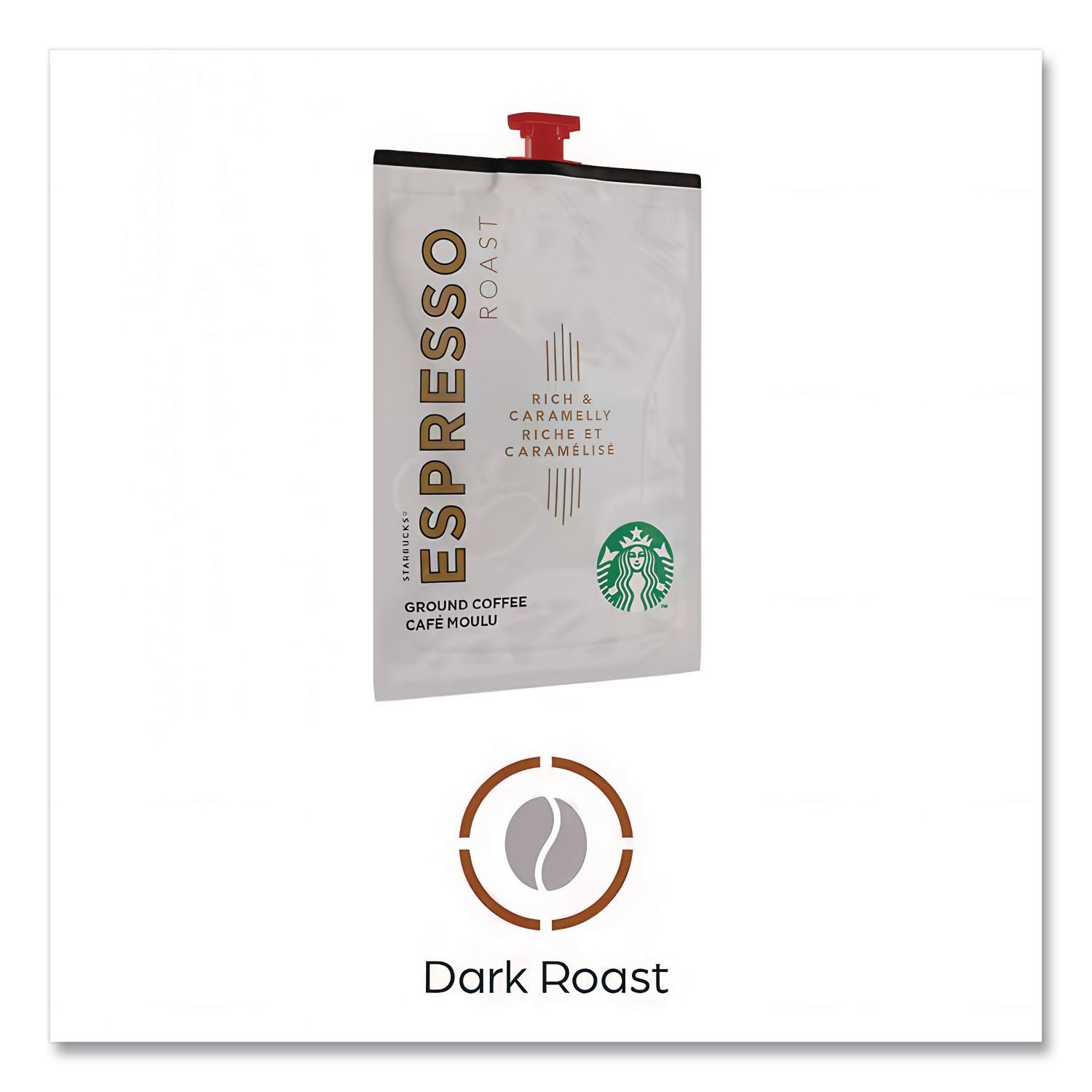 FLAVIA Coffee Freshpacks, Espresso Dark Roast, 0.25 oz Freshpack, 72/Carton