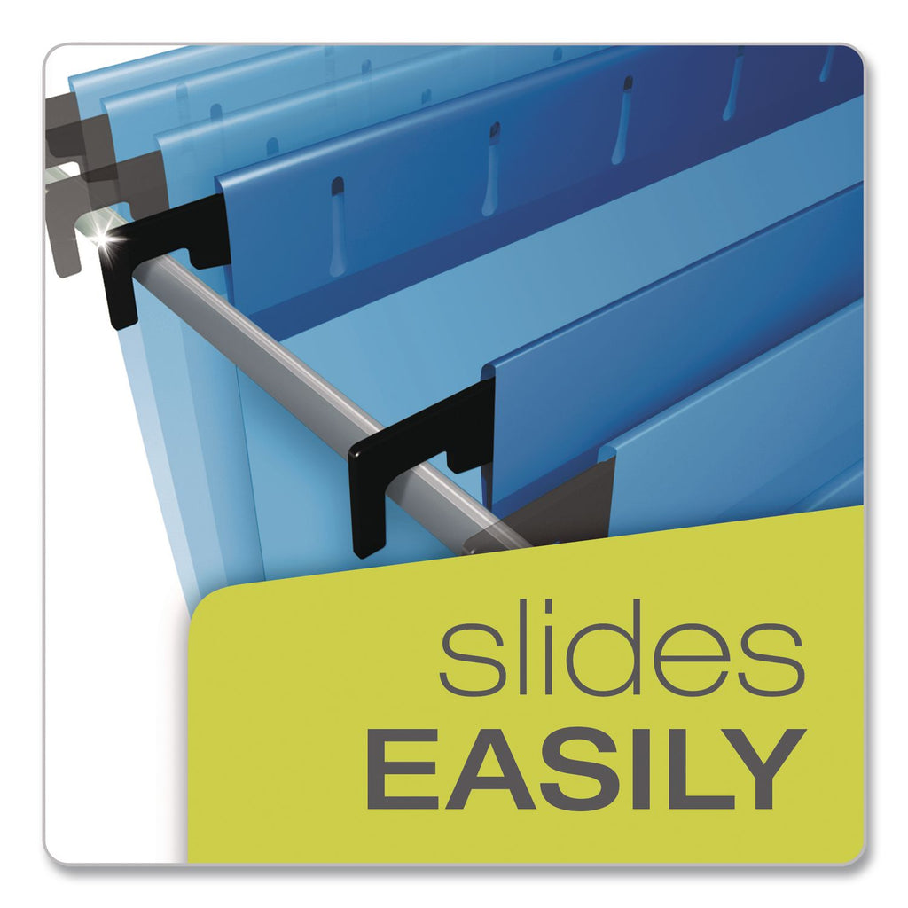 Pendaflex SureHook Legal Recycled Hanging Folder - 3 1/2" Folder Capacity - 8 1/2" x 14" - 3 1/2" Expansion - Poly - Blue, Red, Yellow, Standard Green - 10% Recycled - 4 / Pack