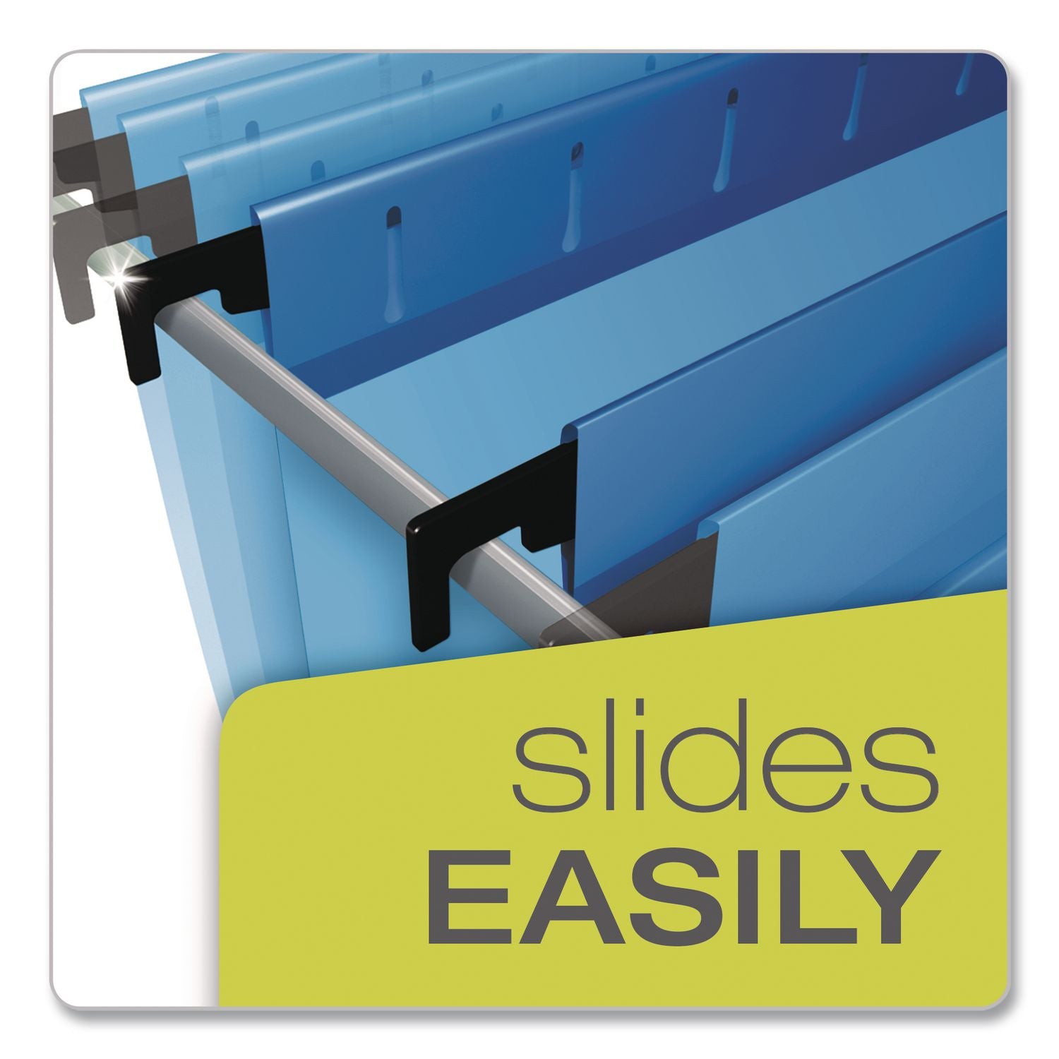 Pendaflex SureHook Legal Recycled Hanging Folder - 3 1/2" Folder Capacity - 8 1/2" x 14" - 3 1/2" Expansion - Poly - Blue, Red, Yellow, Standard Green - 10% Recycled - 4 / Pack