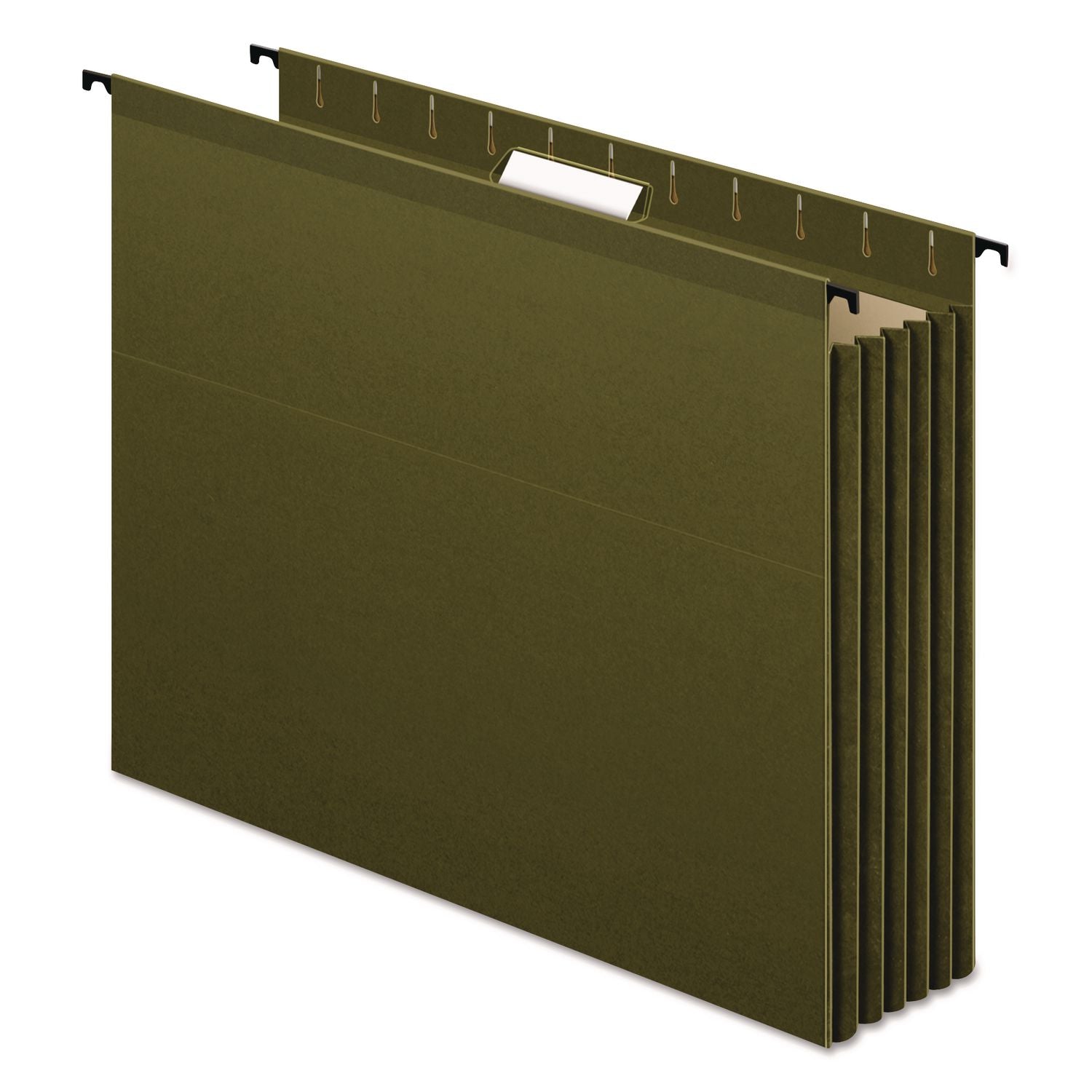 SureHook Hanging Pocket File, Legal Size, 1/5-Cut Tabs, Standard Green, 4/Pack