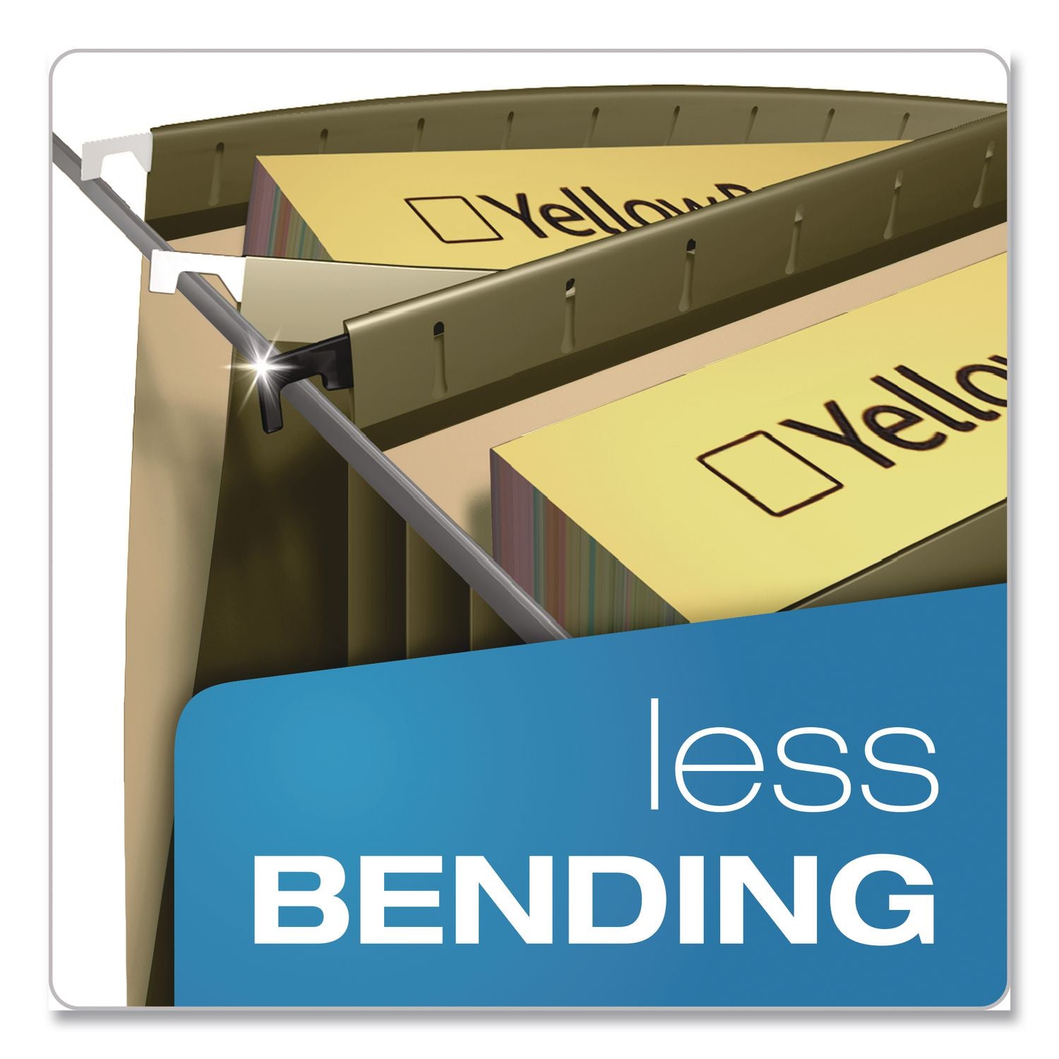SureHook Hanging Pocket File, Legal Size, 1/5-Cut Tabs, Standard Green, 4/Pack