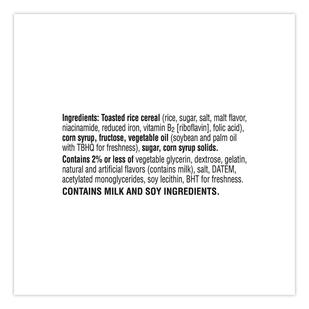 Rice Krispies Treats, Original Marshmallow, 0.78 oz Bar, 60/Carton, Ships in 1-3 Business Days