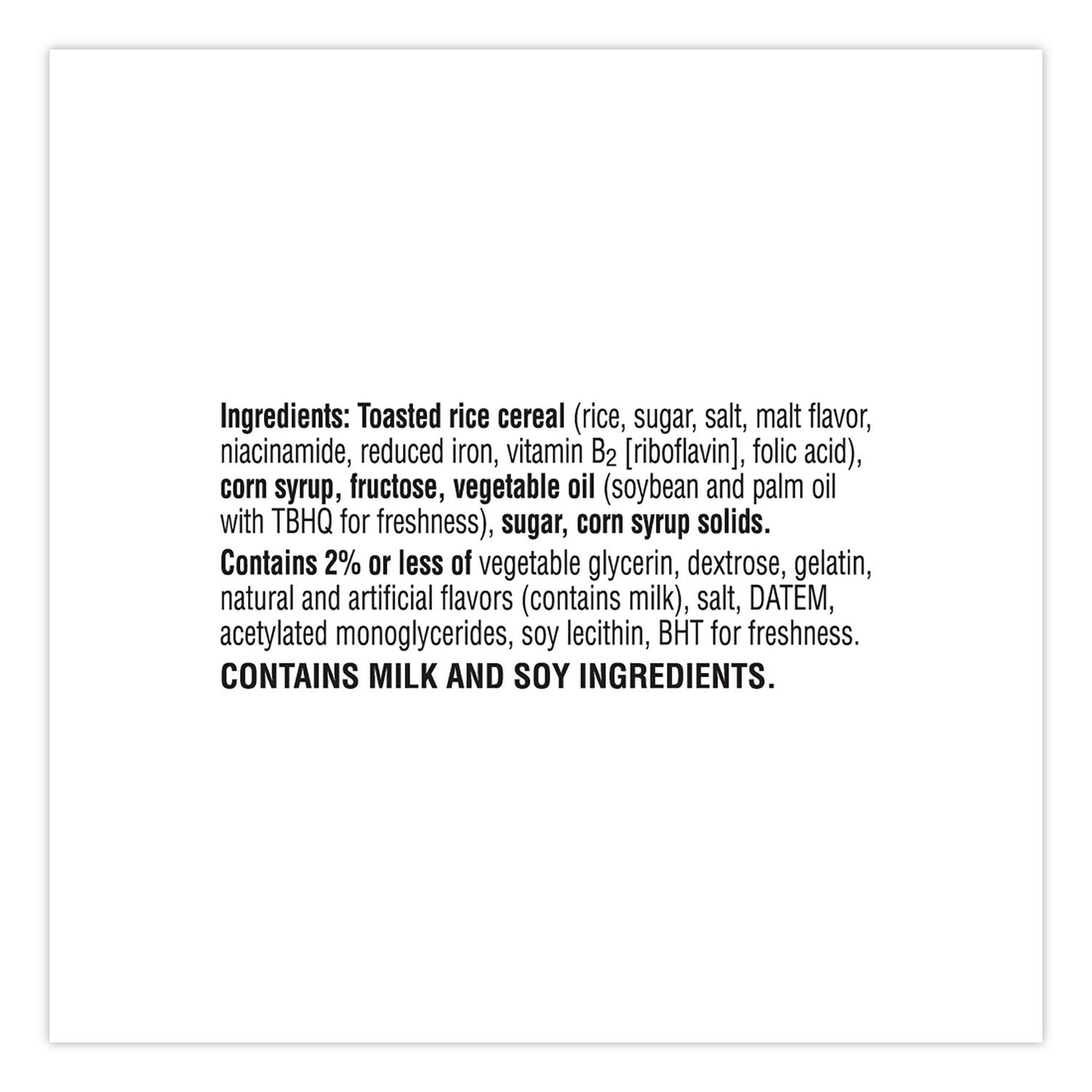 Rice Krispies Treats, Original Marshmallow, 0.78 oz Bar, 60/Carton, Ships in 1-3 Business Days