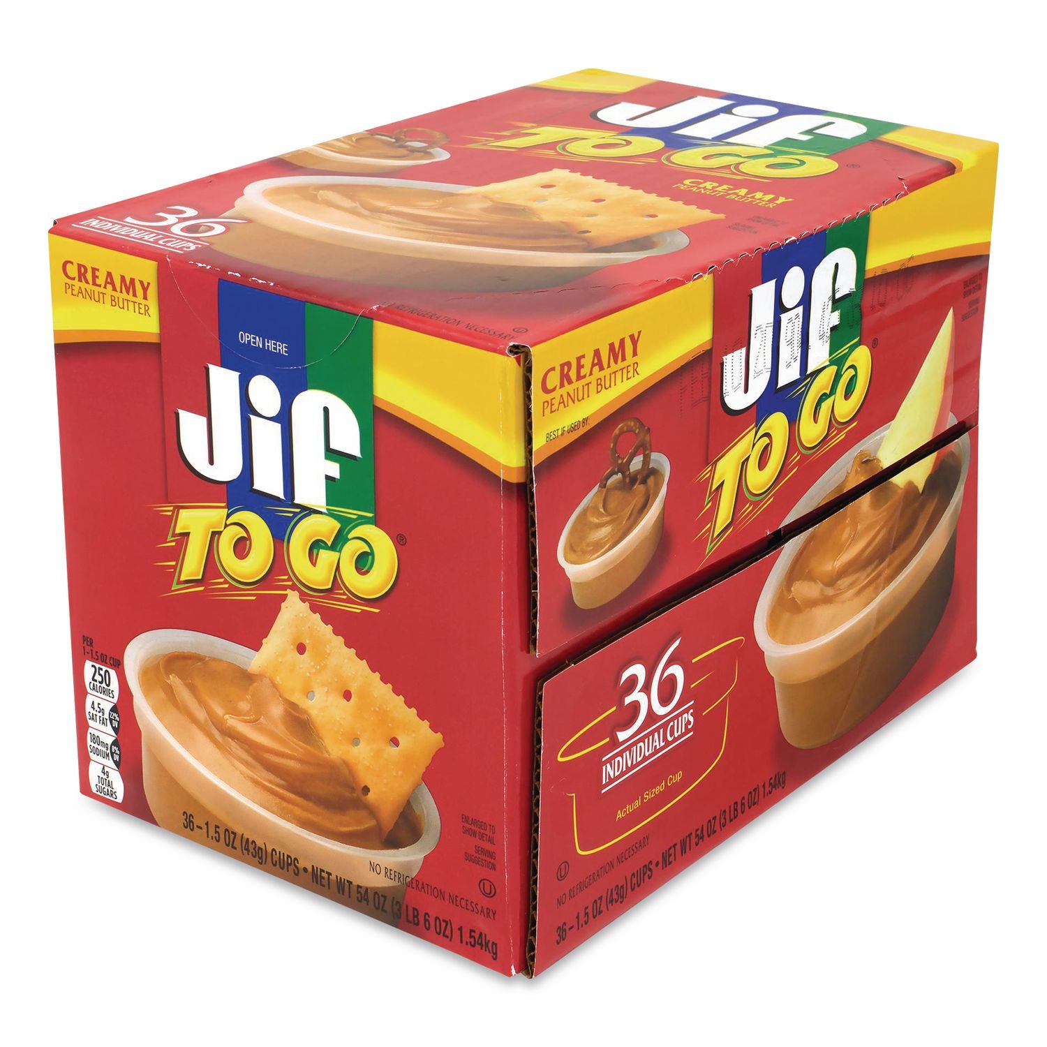 Spreads, Creamy Peanut Butter, 1.5 oz Cup, 36 Cups/Box, Ships in 1-3 Business Days
