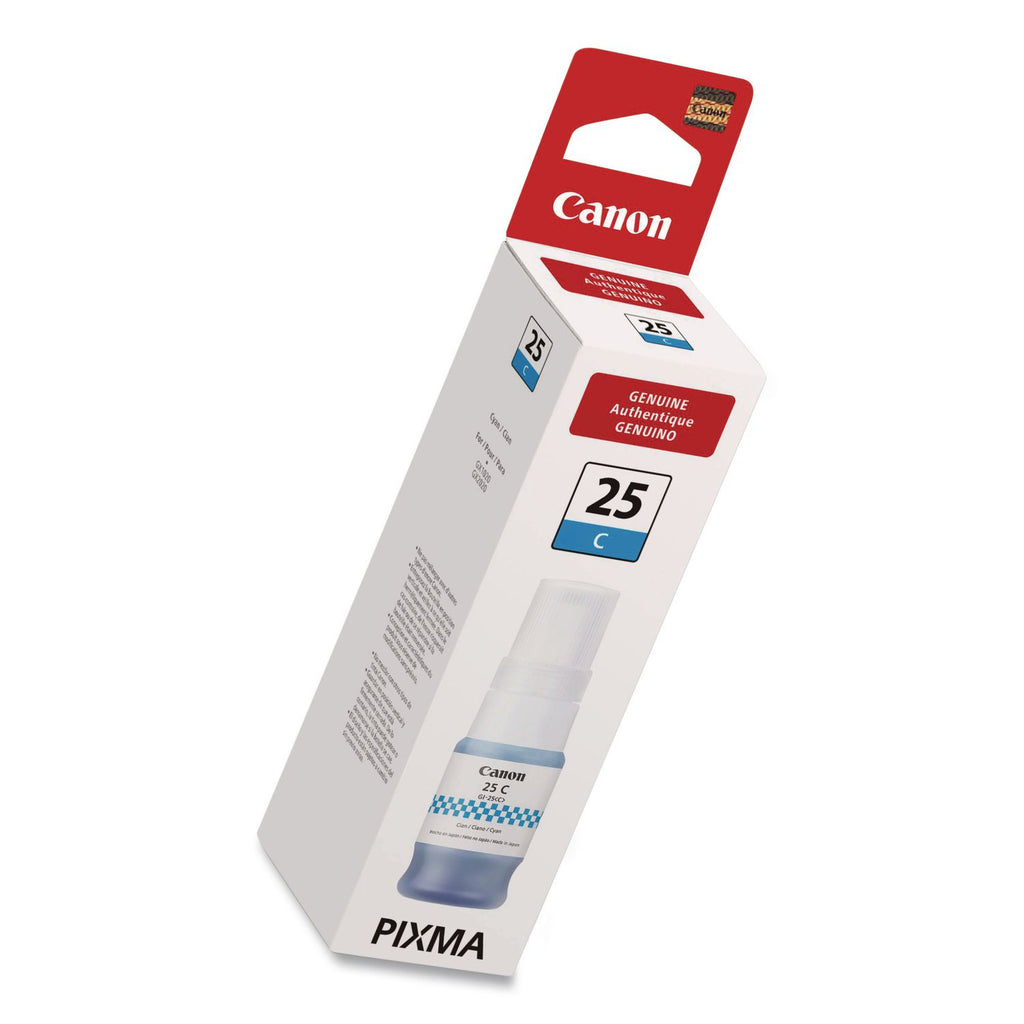 Canon GI-25 Ink Bottles - Inkjet - Cyan - 3000 Pages - 37 mL - 1 Each