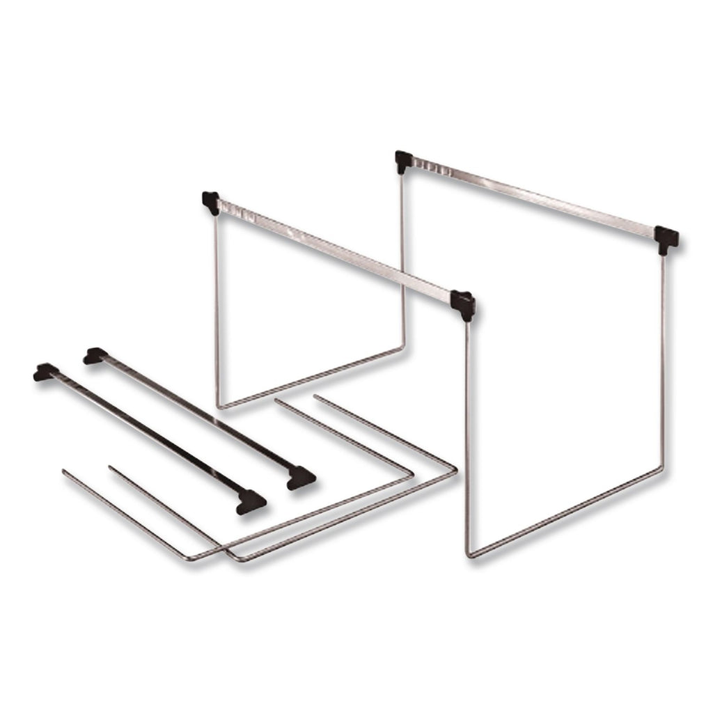 Letter Size Adjustable Hanging File Folder Frame, 14" to 18" Long, Gray/Silver, 2/Box